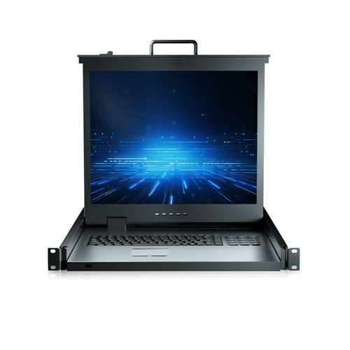 Commutateur KVM rackable - RGD-KVM-1908CI-CAT5 - Key Technology Rugged System Limited - avec clavier / numérique / avec écran LCD