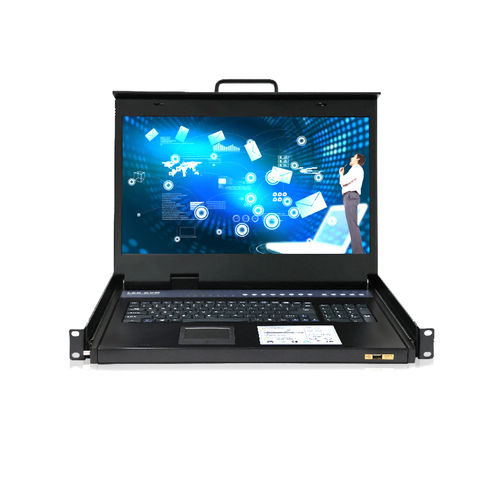 Commutateur KVM rackable - RGD-KVM-1908HCI-CAT5 - Key Technology Rugged System Limited - avec clavier / numérique / avec écran LCD
