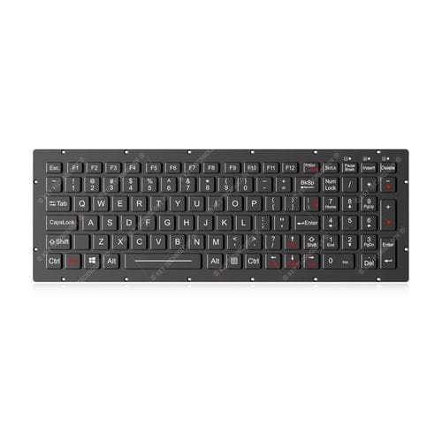 Clavier encastrable - K-TEK-M334KP-FN-BL-IT-ML-DWP - Key Technology Rugged System Limited - à touches mécaniques / 101 touches / pour l'industrie du transport
