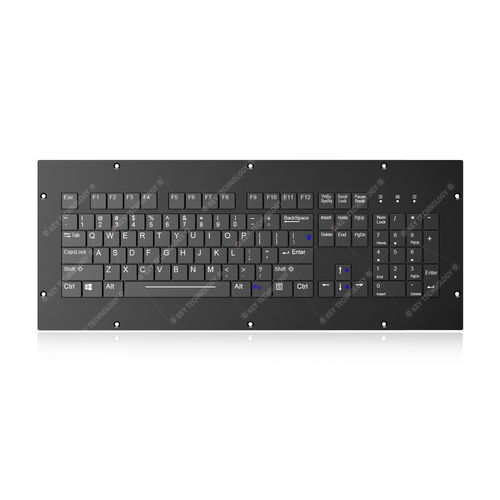 Clavier encastrable - K-TEK-V430KP-FN-SC-BL-BT - Key Technology Rugged System Limited - à interrupteurs à ciseaux / 104 touches / pour applications nucléaires