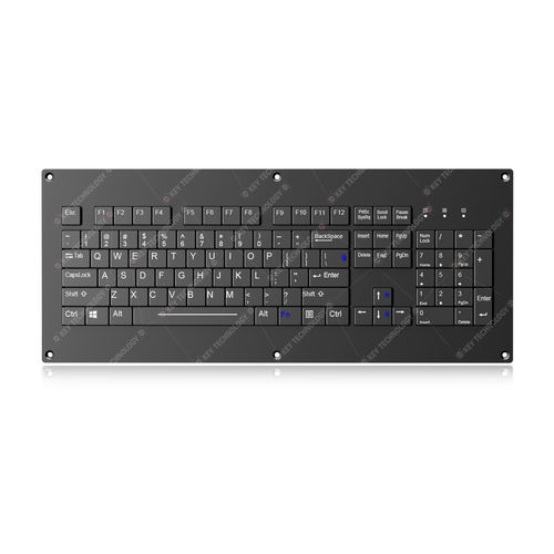 Clavier encastrable - K-TEK-V418KP-FN-SC-BL-BT - Key Technology Rugged System Limited - à interrupteurs à ciseaux / 104 touches / pour applications nucléaires