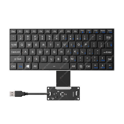 Clavier encastrable - K-TEK-V268-FN-BL-FC-SC-ML-DWP - Key Technology Rugged System Limited - à interrupteurs à ciseaux / 80 touches / pour l'industrie du transport