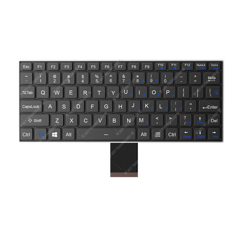Clavier encastrable - K-TEK-V268-FN-BL-FC-SC-DM-DWP - Key Technology Rugged System Limited - à interrupteurs à ciseaux / 80 touches / pour l'industrie du transport