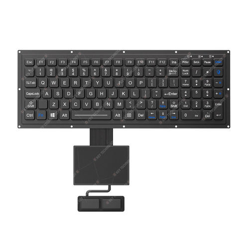 Clavier encastrable - K-TEK-M315KP-FN-BL-FC-KC+TP85-DML+2K-PC - Key Technology Rugged System Limited - contact carbone / 2 touches de souris / 102 touches