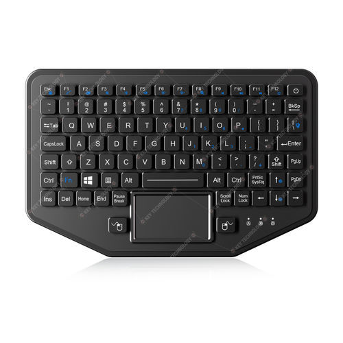 Clavier encastrable - K-TEK-M275TP-FN-BL-FC-KC-FDT-WF - Key Technology Rugged System Limited - contact carbone / 2 touches de souris / 92 touches