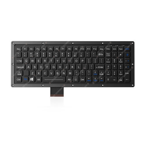 Clavier encastrable - K-TEK-M315KP-FN-BL-FC-KC-DM-EP - Key Technology Rugged System Limited - contact carbone / 102 touches / pour l'industrie du transport