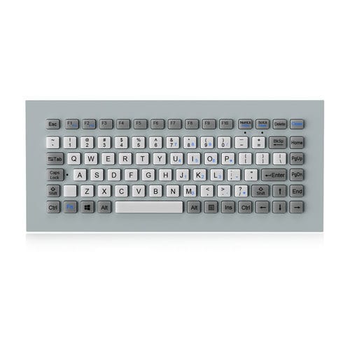 Clavier de bureau - K-TEK-M305-FN-DWP - Key Technology Rugged System Limited - contact carbone / 86 touches / pour l'industrie du transport