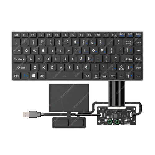 Clavier encastrable - K-TEK-V285-FN-BL-FC-SC-ANA-151B-DWP+TP85+2K - Key Technology Rugged System Limited - à interrupteurs à ciseaux / 86 touches / 2 touches de souris