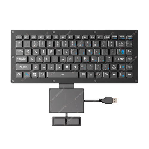 Clavier encastrable - K-TEK-V296-FN-BL-FC-PR-AL-DWP+TP85-DML+2K-FC - Key Technology Rugged System Limited - à interrupteurs à ciseaux / 86 touches / 2 touches de souris
