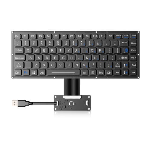 Clavier encastrable - K-TEK-M280-FN-BL-FC-KC-ML - Key Technology Rugged System Limited - contact carbone / avec touche Fn / 87 touches