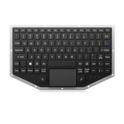 Clavier encastrable - K-TEK-V277TP-FN-BL-FC-PR-ML-DWP - Key Technology Rugged System Limited - à interrupteurs à ciseaux / 2 touches de souris / avec touche Fn