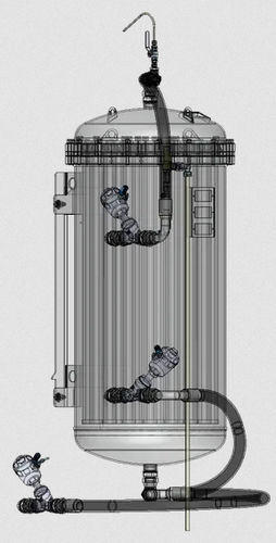 Unité de filtration à bougies - FILTRES MONNET - pour liquides / auto-nettoyante