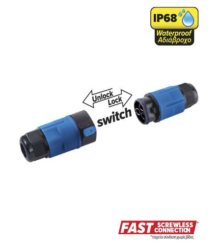 Connecteur de données - 100-30 series - SAS - droit / enfichable / 5 pôles