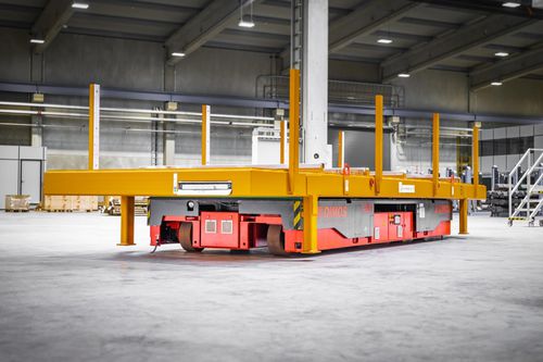 Remorque à plateau - DIMOS Maschinenbau GmbH - pour matériel industriel / à 2 essieux / forte charge