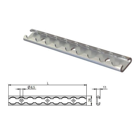 Rail d'arrimage - 5001 - Wistra GmbH - en acier