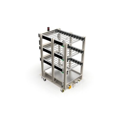 Chariot de transport - intra-SOL GmbH - à plateau / porte-bacs / automatique
