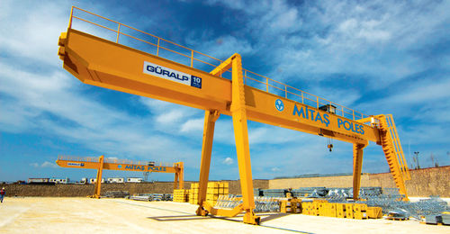 Grue à portique - Güralp Vinc ve Makina Konstrüksiyon San. ve Tic. A.S. - sur rail / pour pont roulant / pour applications lourdes