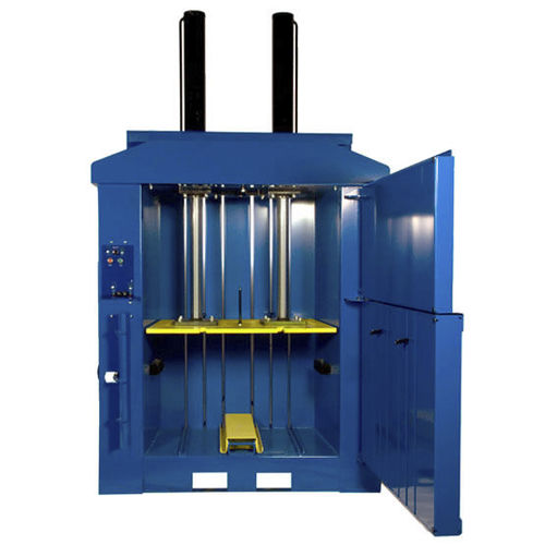 Presse à balles pour plastique - MHM 400 - MHM UK LTD - pour déchets / verticale / à chargement frontal