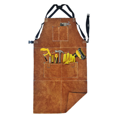 Tablier de travail - MS-480 - GUANGXI DAHUA MING SHUN PROTECTIVE PRODUCTS CO. ,LTD - en cuir / en peau de vache / Kevlar®