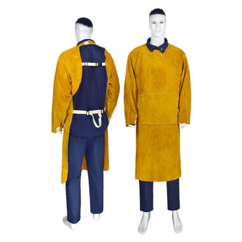Tablier de travail - MS-383 - GUANGXI DAHUA MING SHUN PROTECTIVE PRODUCTS CO. ,LTD - en cuir / en coton / en peau de vache