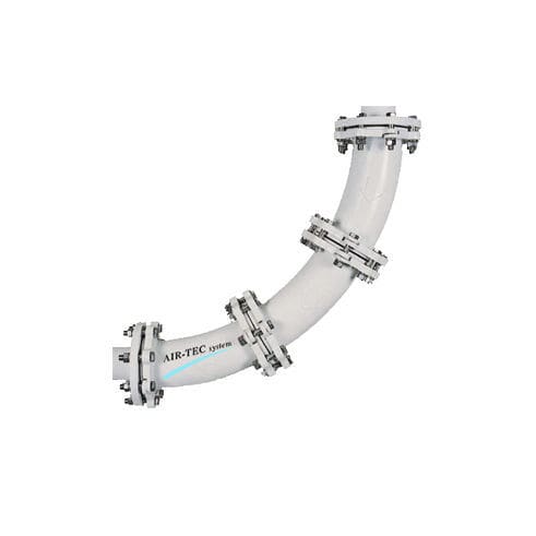 Coude de tuyauterie pour transport pneumatique - Air-Tec System srl - 90° / 30°