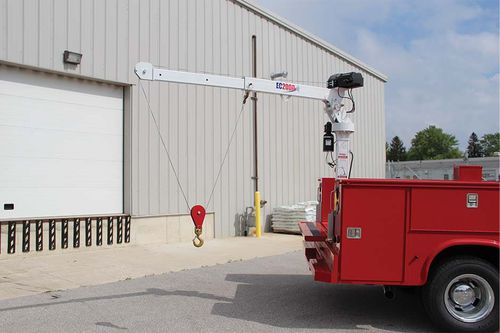 Grue électrique - EC2000 - Stellar Industries - montée sur camion / à flèche / pour chantier