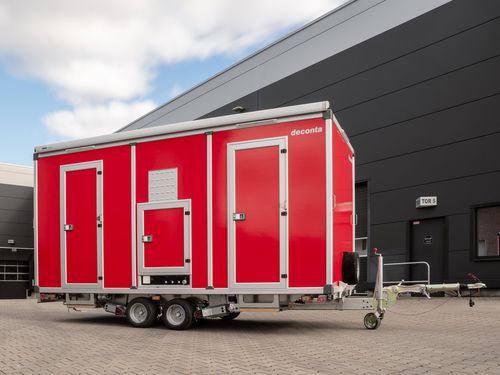 Remorque porte-engin - C5000 FW  - deconta GmbH - pour cabine de décontamination / à 2 essieux / large