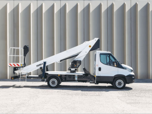 Nacelle télescopique sur camion - PT 200 HE-H - KLUBB - à gaz / d'extérieur