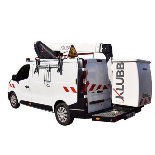 Nacelle articulée montée sur fourgon - KL21B - KLUBB - alimentée par batterie / d'extérieur / compacte