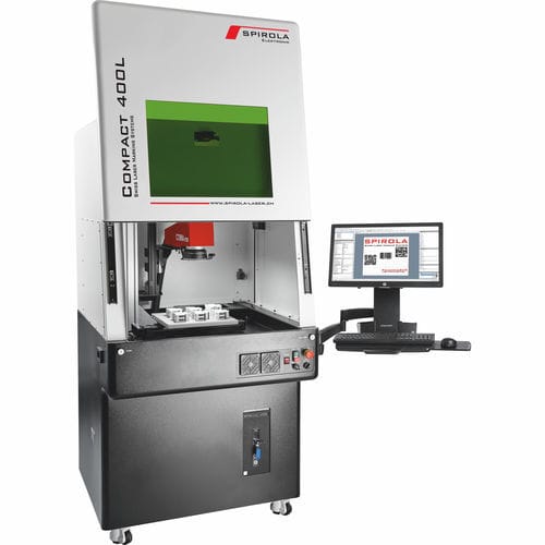Système de marquage laser - Compact 400L - SPIROLA Elektronik GmbH - de plaques signalétiques / pour data-matrix / de code-barres