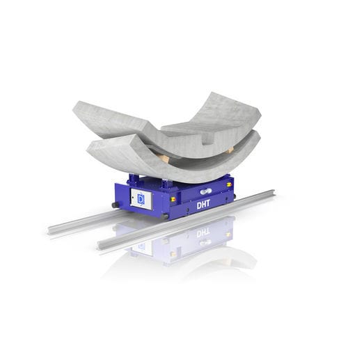 Chariot guidé par rail de transport - DHT - DEVO-Tech AG Tunnelbau & Vakuumtechnik - pour chantier de construction / électrique