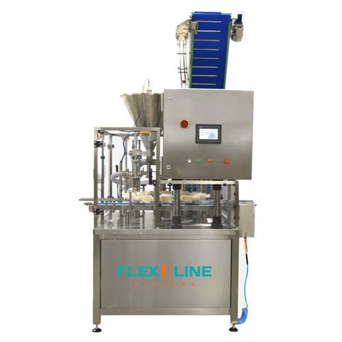 Remplisseuse operculeuse automatique - Flex Line - de gobelets / de pots / pour bocaux