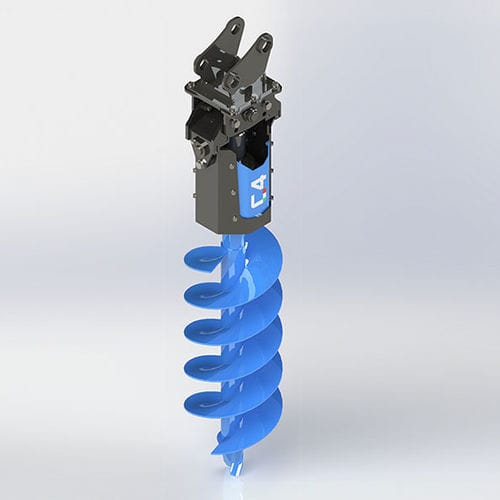 Tarière hydraulique - T Series  - C4 Meccanica srl - pour excavatrice / hélicoïdal