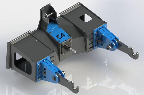 Adaptateur pour chargeuse compacte - MA - C4 Meccanica srl - hydraulique / réglable