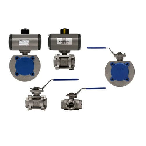 Vanne à boisseau sphérique - AFSSFDVOTM - air fluid solutions - à levier / pneumatique / électrique
