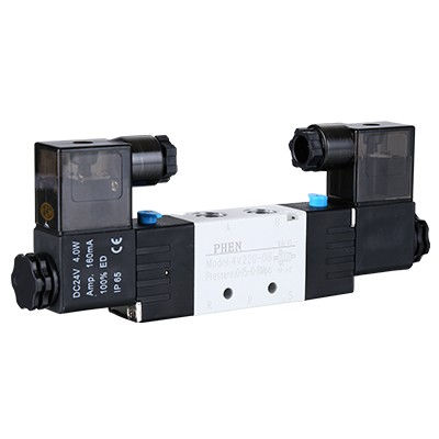Électrovanne à commande assistée - 4V - Ningbo Phen Automation Co., Ltd - 5 voies / NO / NF