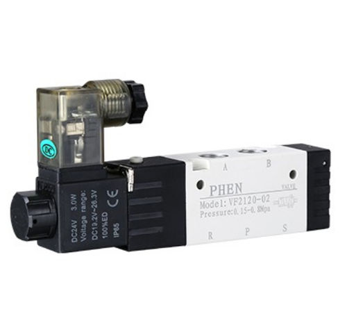 Électrovanne à commande assistée - PVF - Ningbo Phen Automation Co., Ltd - 5 voies / air / IP65