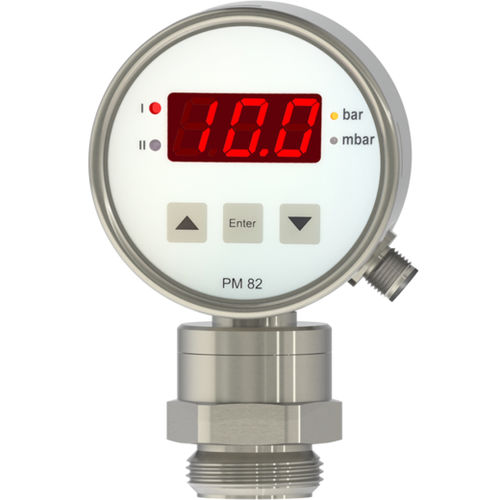 Manomètre avec afficheur LED - PM82-3 - Nöding Messtechnik - en acier inoxydable / 4-20 mA / à sortie analogique
