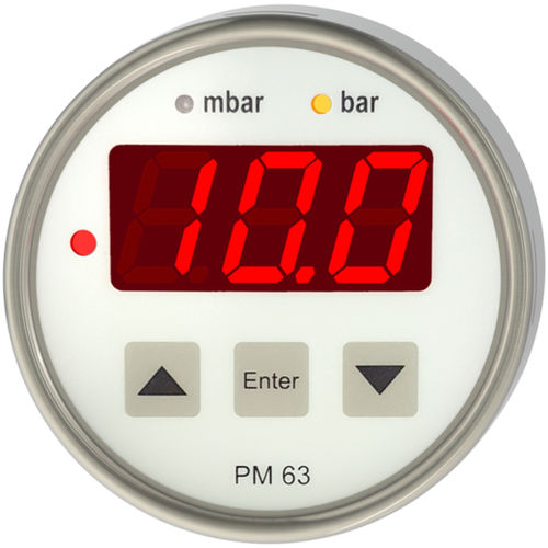Manomètre avec afficheur LED - PM63 - Nöding Messtechnik - en acier inoxydable / 4-20 mA / à sortie analogique