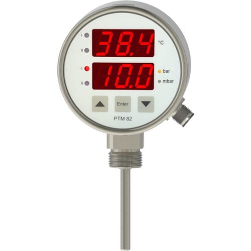 Manomètre avec afficheur LED - PTM82 - Nöding Messtechnik - en acier inoxydable / 4-20 mA / à sortie analogique