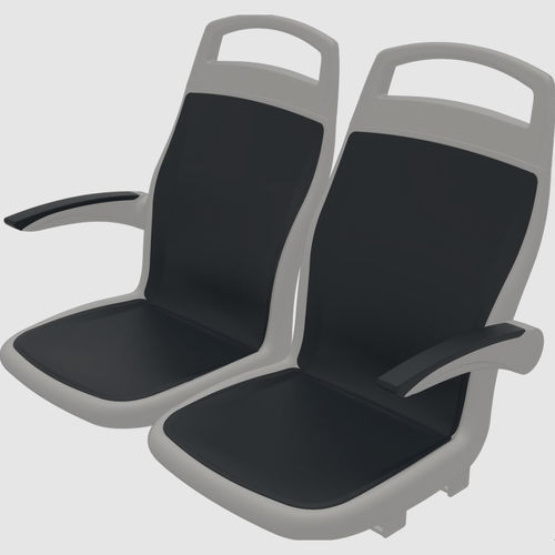 Siège de train classique - Urbanity - COMPINFAINSA - pour métros / plastique / double
