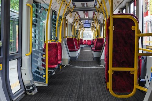 Revêtement de sol pour train en PVC - TRAVELLER DISCOVERY - Gerflor - fibre de verre / HL2/HL3 / EN 45545