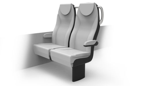 Siège de train classique - NJT-ML1 - Khrome - pour train à plusieurs niveaux / en mousse / double