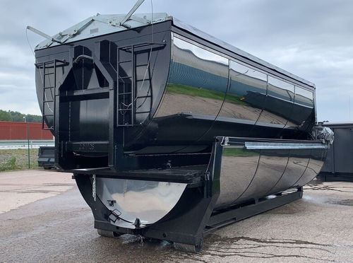 Dumper monté sur tracteur - AC17 - Ecopress group - hydraulique / à déchargement par l'arrière / à châssis articulé