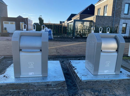 Poubelle en acier inoxydable - Underground B-Eco - Ecopress group - enterrée / intelligente / pour déchets urbains