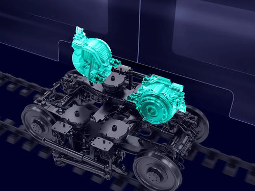Moteur de traction ferroviaire asynchrone - MoComp  - Siemens Mobility - triphasé / autoventilé / suspendu par le nez
