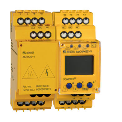 Contrôleur d'isolement DC - ISOMETER® isoCHA425HV - BENDER GmbH & Co KG - RS485 / Modbus RTU