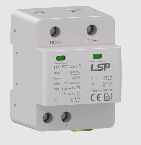 Parafoudre de type 1 + 2 - FLP-PVG series - LSP - à décharge de gaz / à varistance / DC