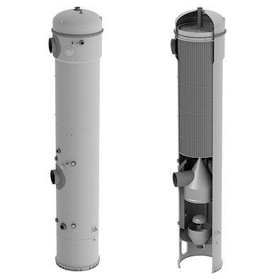 Évaporateur à film tombant - TC-AVP series - Teplocom Ltd. - à couche mince / de process / pour liquides
