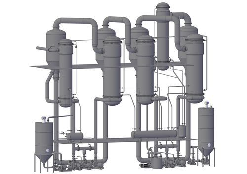 Évaporateur à circulation forcée - TC-MES-DDGS - Teplocom Ltd. - sous vide / à film tombant / de process